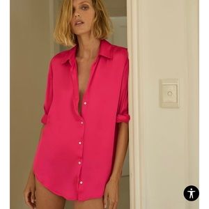 Zara Satin Effect Basic Shirt